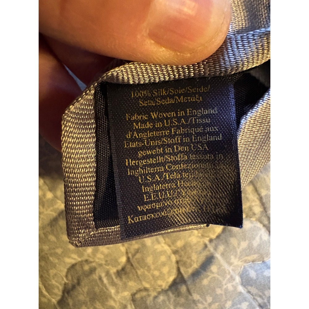 Brooks Brothers Necktie Mens OS Silver Gray Solid Silk Ribbed USA Made NEW - Picture 3 of 5